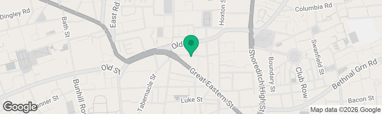 Map showing The Forge, Shoreditch