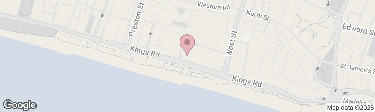 Map showing Brighton seafront
